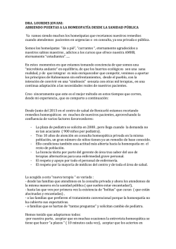 dra. lourdes jovani: abriendo puertas a la homeopat&iacute;a