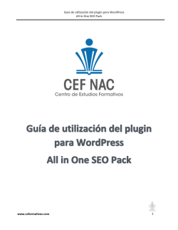 Gu&iacute;a de utilizaci&oacute;n del plugin para WordPress All in One SEO Pack