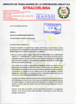 Carta Entregada a COCA COLA Servicios