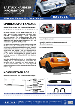 Mini One/First/Cooper Typ F56