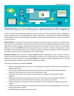 Plataforma en la nube para operaciones del negocio