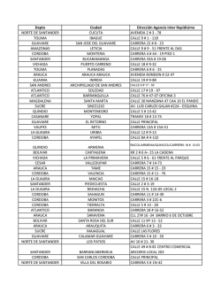 Depto Ciudad Direcci&oacute;n Agencia Inter Rapidisimo