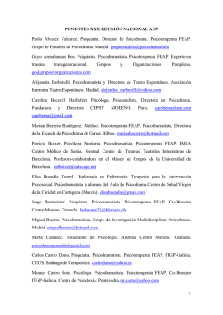 1 PONENTES XXX REUNI&Oacute;N NACIONAL AEP Pablo &Aacute;lvarez