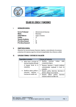 S&Iacute;LABO DE L&Oacute;GICA Y FUNCIONES