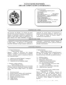 Fundamentos de Dise&ntilde;o Logico - &Aacute;rea de Computaci&oacute;n e Inform&aacute;tica