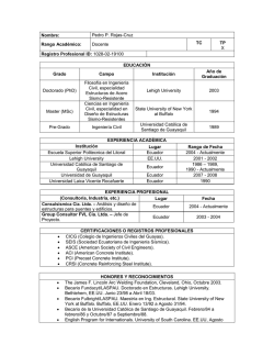 Nombre: Pedro P. Rojas-Cruz Rango Acad&eacute;mico: Docente