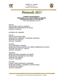 Protocolo 2015 - Gobernaci&oacute;n de Arauca