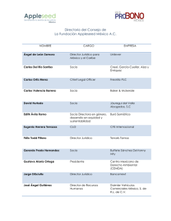 Directorio del Consejo de La Fundaci&oacute;n Appleseed M&eacute;xico A.C.