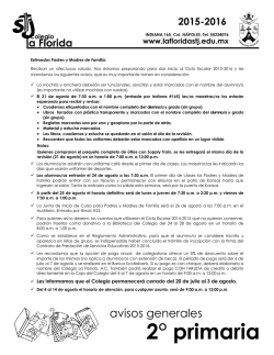 avisos generales - colegio la florida