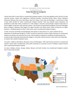 Tuition Benefits for Immigrants - National Conference of State