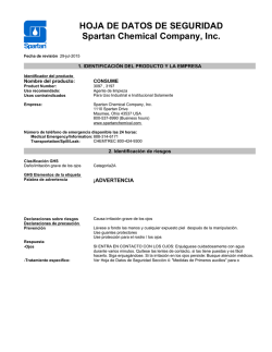 HOJA DE DATOS DE SEGURIDAD Spartan Chemical Company, Inc.