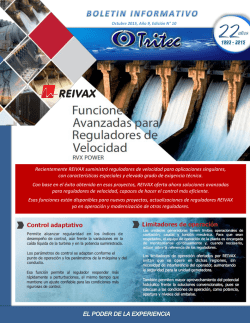 Recientemente REIVAX suministr&oacute; reguladores de velocidad