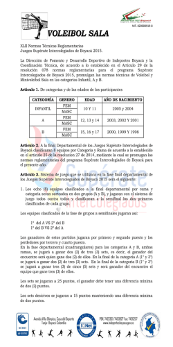 reglamento voleibol sala 2015