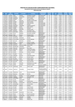 proceso de adjudicaci&oacute;n complementaria nacional a