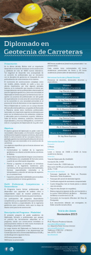 Geotecnia para Carreteras - Universidad Cat&oacute;lica Boliviana