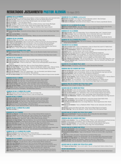 RESULTADOS JUZGAMIENTO PASTOR ALEM&Aacute;N 16 mayo 2015