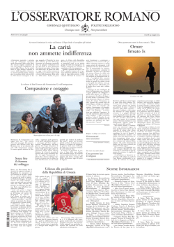 L`OSSERVATORE ROMANO