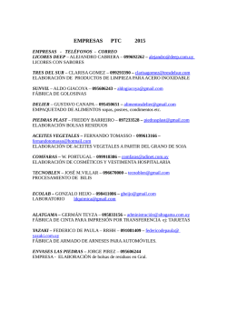 EMPRESAS PTC 2015