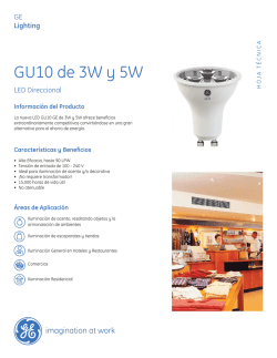 GU10 de 3W y 5W