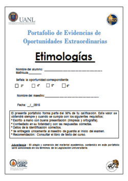 Portafolio de Evidencias de Etimolog&iacute;as