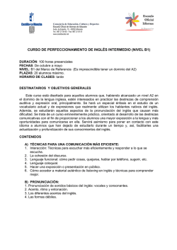 Ingl&eacute;s (nivel B1)