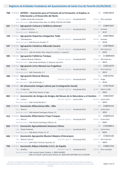 Registros de Entidades Ciudadanas del Ayuntamiento de Santa