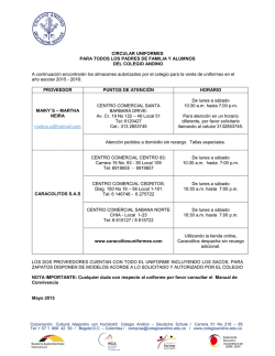 CIRCULAR UNIFORMES PARA TODOS LOS