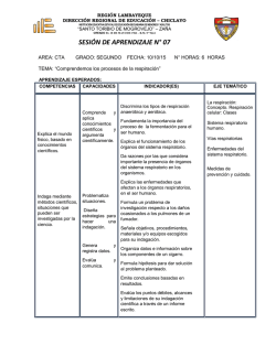 sesi&oacute;n de aprendizaje sobre la respiraci&oacute;n