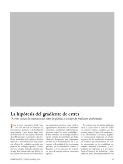 La hip&oacute;tesis del gradiente de estr&eacute;s