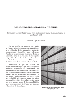Cat&aacute;logo de los archivos de Cabra del Santo Cristo. El archivo