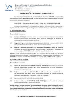 TRAMITACI&Oacute;N DE FIANZAS DE INMUEBLES