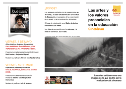 Las artes y los valores prosociales en la educaci&oacute;n Cinef&oacute;rum