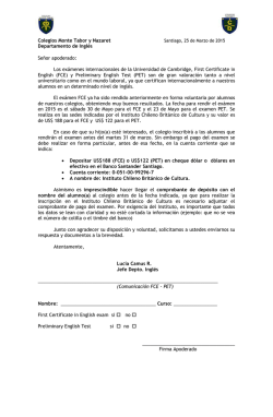 Informaci&oacute;n sobre First Certificate y Preliminary English