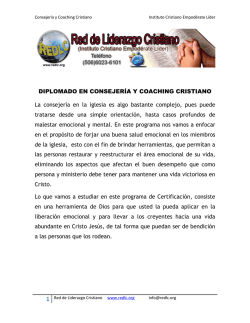DIPLOMADO EN CONSEJER&Iacute;A Y COACHING CRISTIANO La