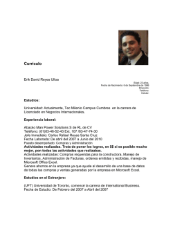 Erik Reyes CV