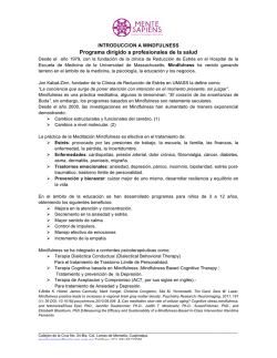 Programa dirigido a profesionales de la salud