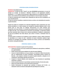 ESTRATEGIA GLOBAL DE MEJORA ESCOLAR