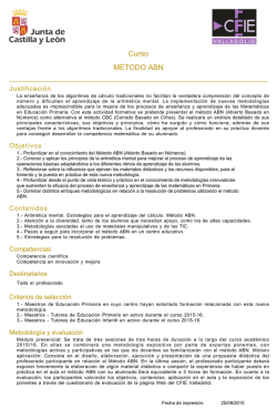 Curso M&Eacute;TODO ABN - CFIE de Valladolid