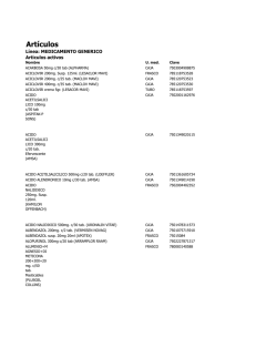 Cat&aacute;logo Medicamentos Gen&eacute;ricos