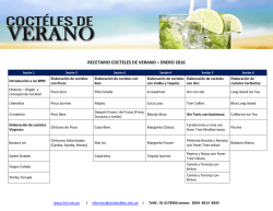 recetario cocteles de verano &ndash; enero 2016