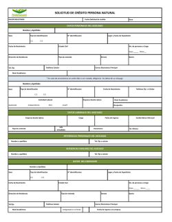 SOLICITUD DE CR&Eacute;DITO PERSONA NATURAL
