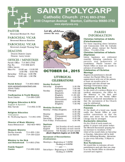 SAINT POLYCARP Catholic Church (714) 893