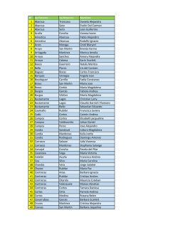 N&deg; Ap Paterno Ap Materno Nombres 1 Abarzua Troncoso Daniela