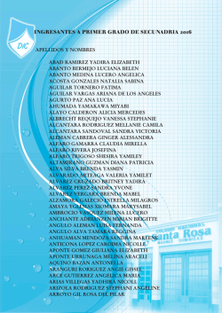 ingresantes a primer grado de secunadria 2016