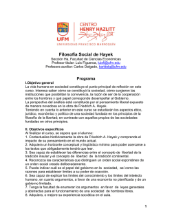 Filosof&iacute;a Social de Hayek - Centro Henry Hazlitt