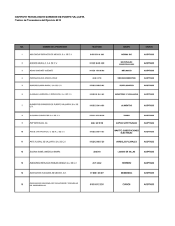 Padr&oacute;n de Proveedores 2015 - Instituto Tecnol&oacute;gico Superior de