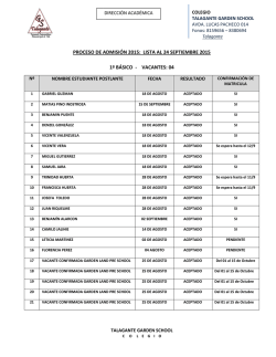 Lista de Alumnos Aceptados