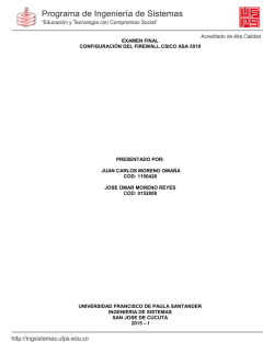 examen final configuraci&oacute;n del firewall csico asa 5510 presentado por