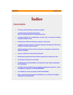 bolet&iacute;n eclesial 15-2015 - Sitio Web de Comisi&oacute;n de Magisterio de