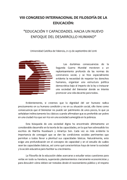 viii congreso internacional de filosof&iacute;a de la educaci&oacute;n